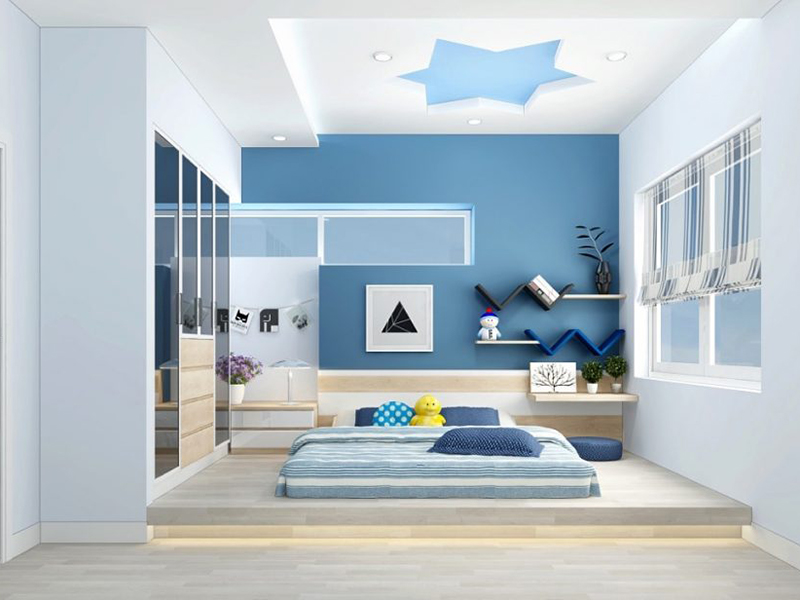 thiết kế phòng ngủ không cần giường phòng gác sép