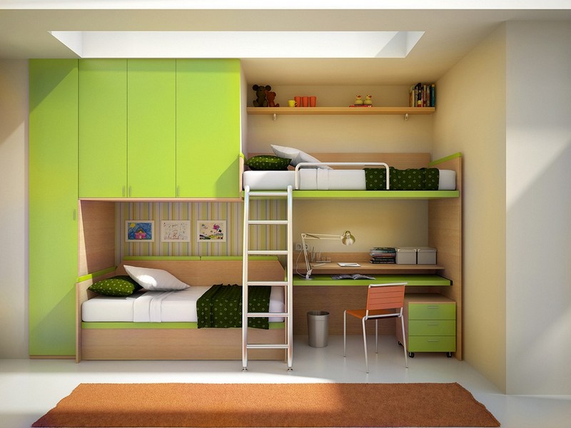 giường ngủ kiêm bàn học