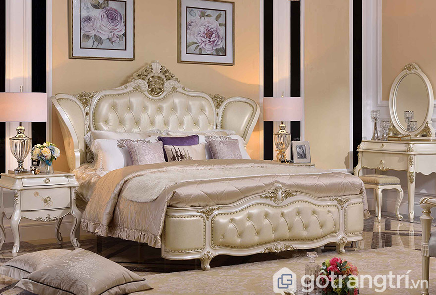 giường tân cổ điển 1m6