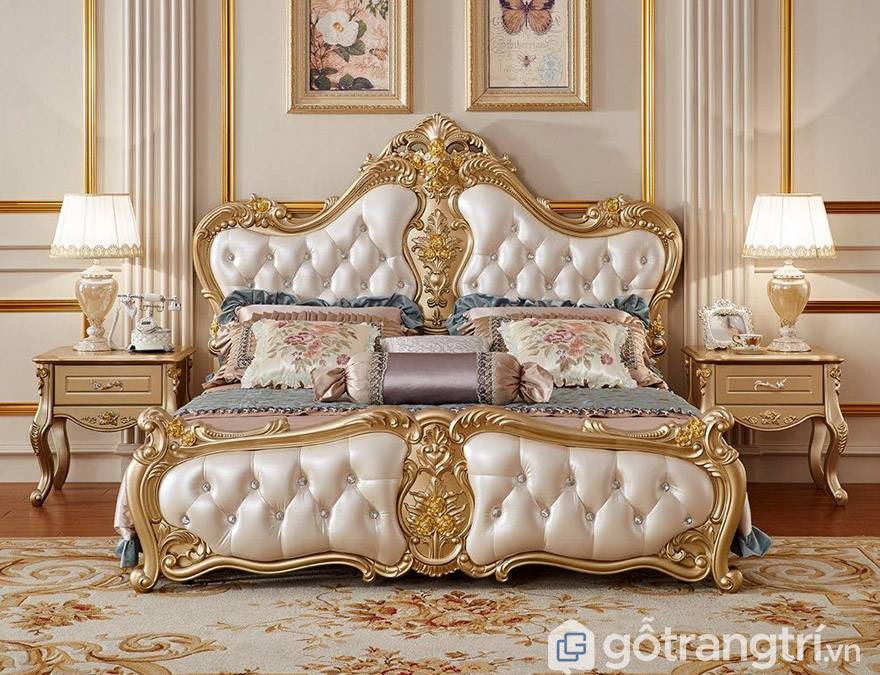 giường tân cổ điển 1m6