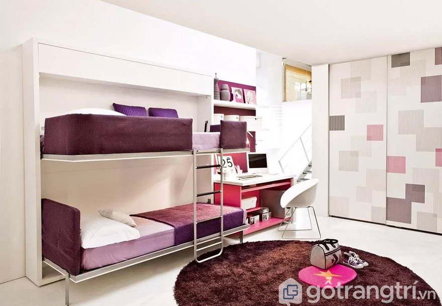 giường thông minh kết hợp bàn làm việc