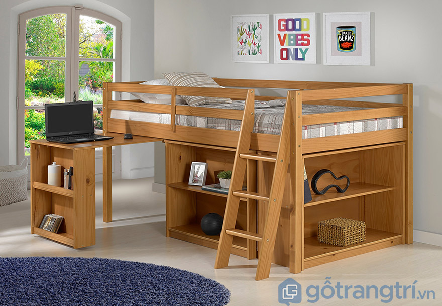 giường thông minh kết hợp bàn làm việc