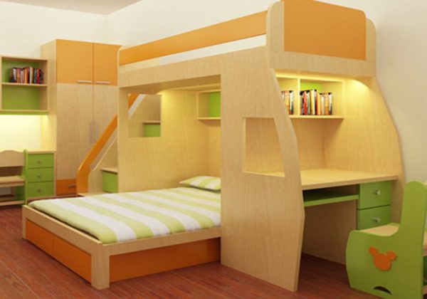 Nội thất màu tươi sáng cho phòng trẻ nhỏ