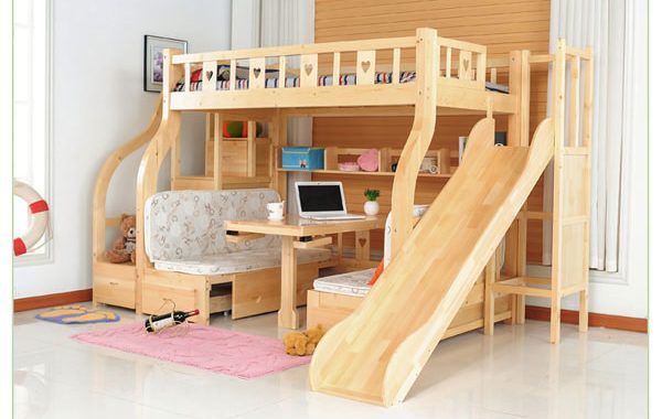 Giường 2 tầng thông minh ưu tiên sử dụng chất liệu gỗ