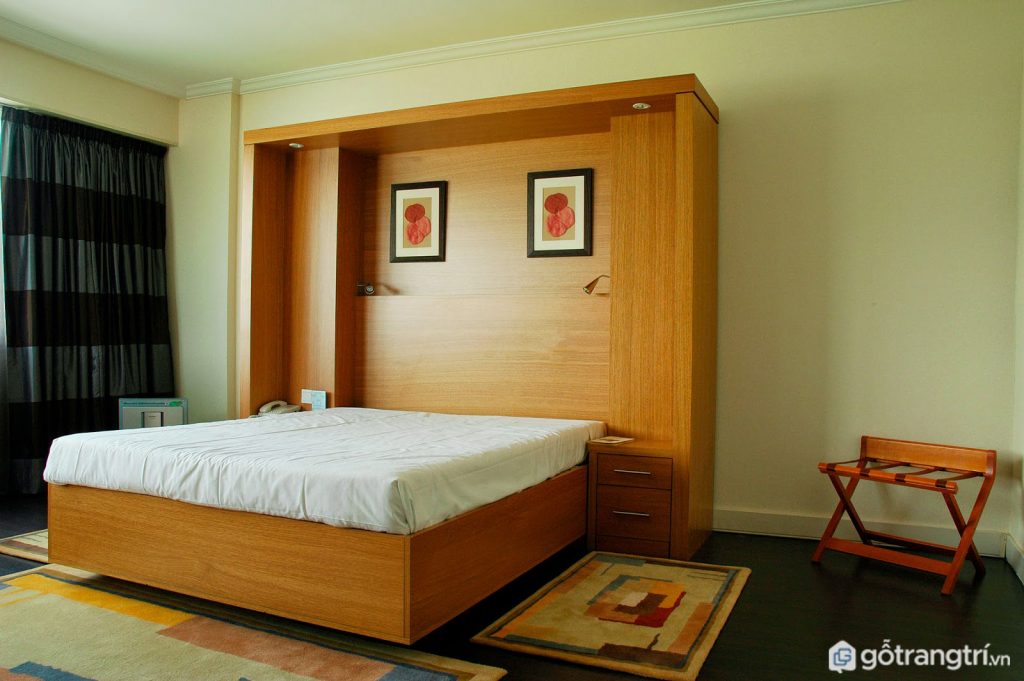 Thiết kế giường ngủ âm tường độc đáo