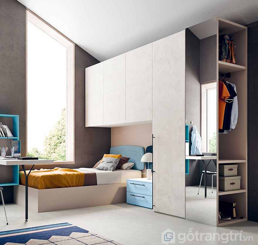 giường ngủ kết hợp tủ quần áo