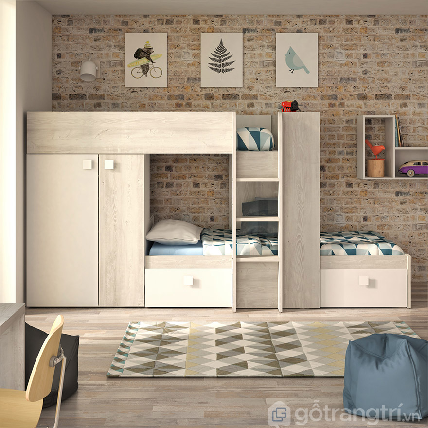 giường ngủ kết hợp tủ quần áo