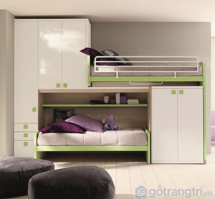 giường ngủ kết hợp tủ quần áo