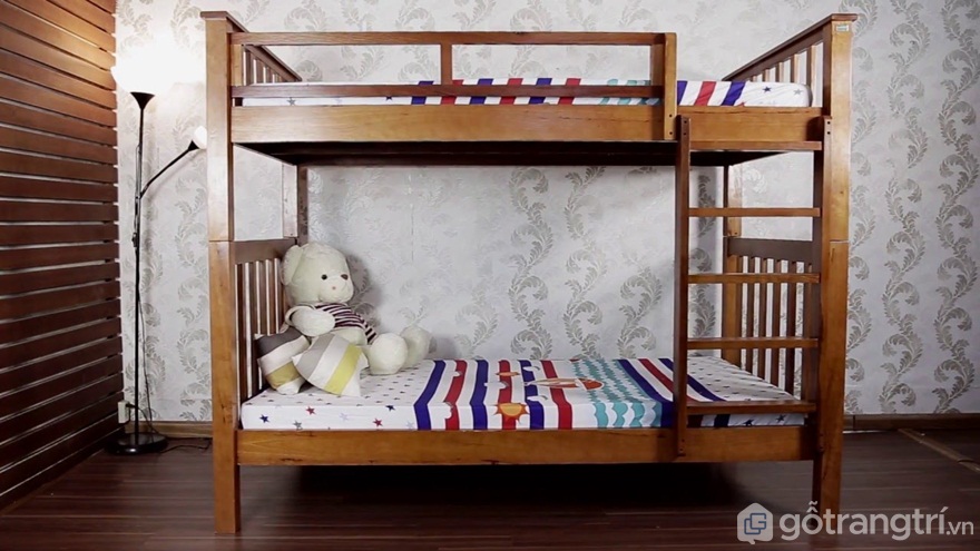 Mẫu 04: Bộ giường tầng gỗ tự nhiên cho người lớn - Ảnh: Internet