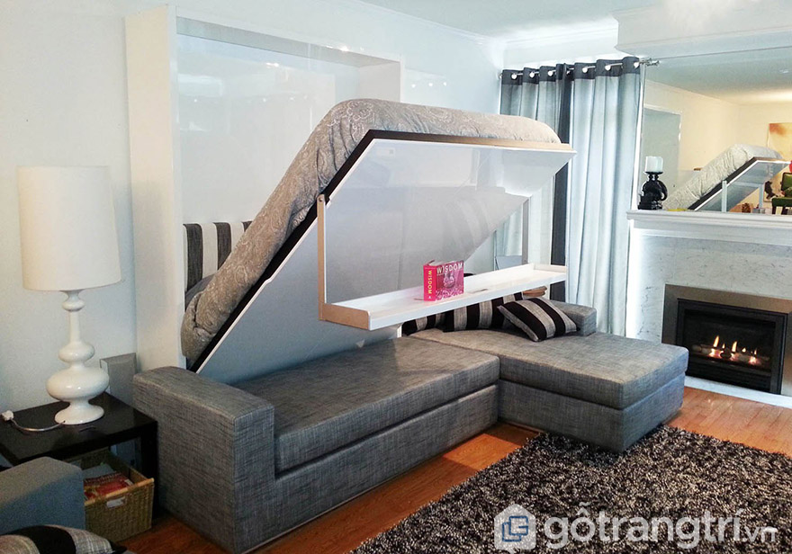 Giường thông minh kèm sofa hiện đại