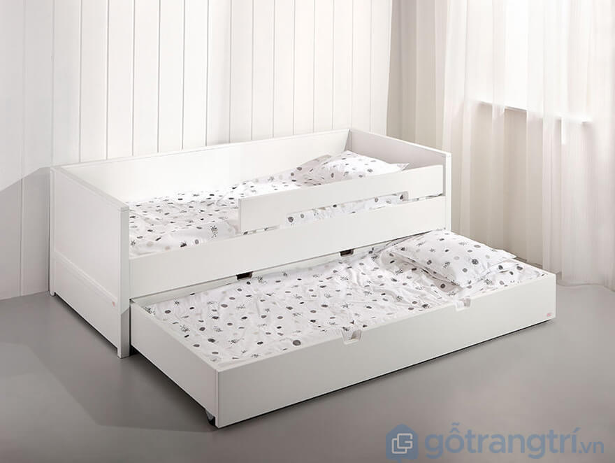Giường kéo 2 tầng người lỡn gỗ công nghiệp MDF