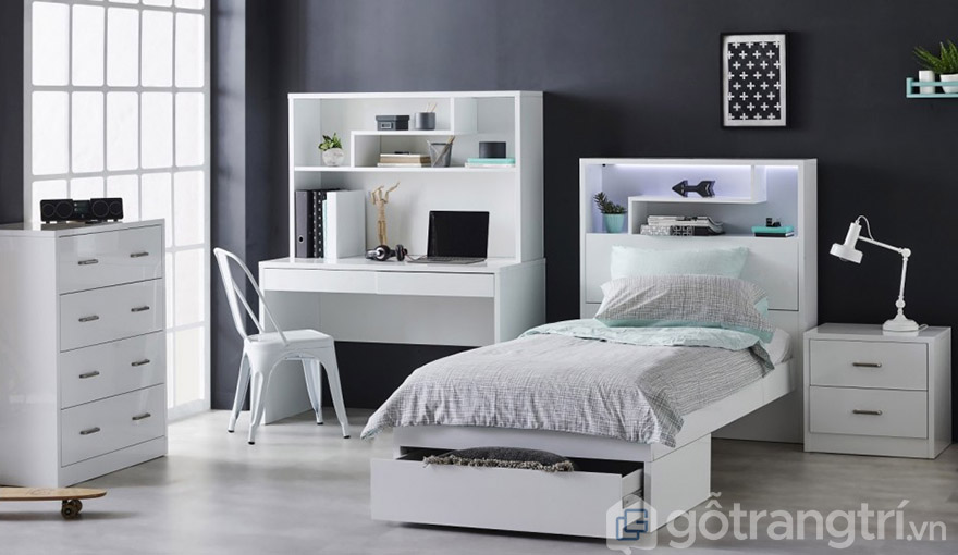 Giường thông minh 1m2 có ngăn kéo tiện lợi