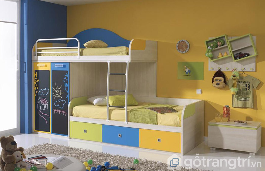 Giường thông minh 1m2 thiết kế 2 tầng