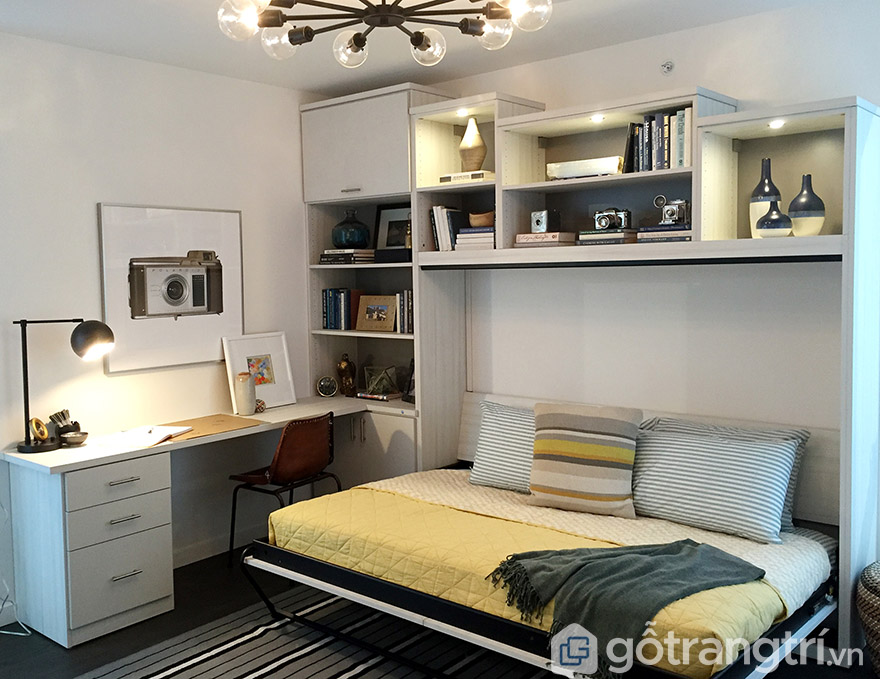 Giường thông minh 1m2 kết hợp tủ