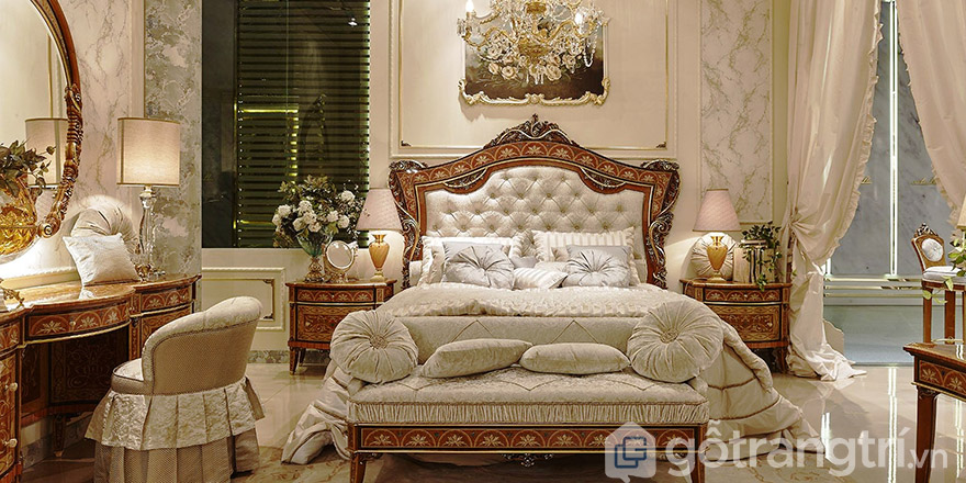 giường hoàng gia đẹp gỗ tự nhiên