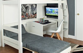 Giường 2 tầng thông minh cho phòng nhỏ độc đáo, ấn tượng