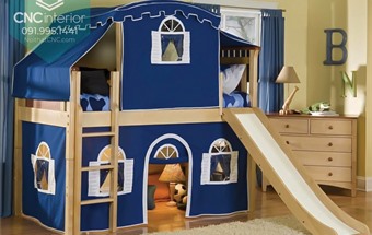 PHÒNG NGỦ ẤN TƯỢNG BẮT MẮT VỚI GIƯỜNG TẦNG CÓ CẦU TRƯỢT CHO BÉ